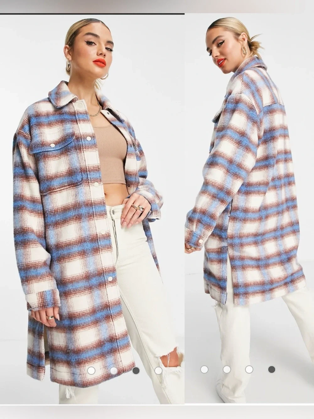 NWT Levi’s Selma Plaid Flannel Shacket Shirt Jacket Wool blend , Small